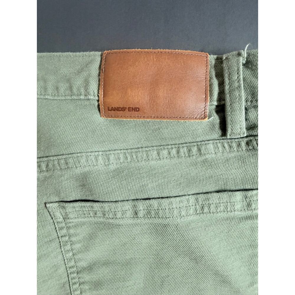 Lands’ End Men’s 34x30 Pants Lot – Gray & Light Green Twill Casual Trousers - Picture 5 of 8